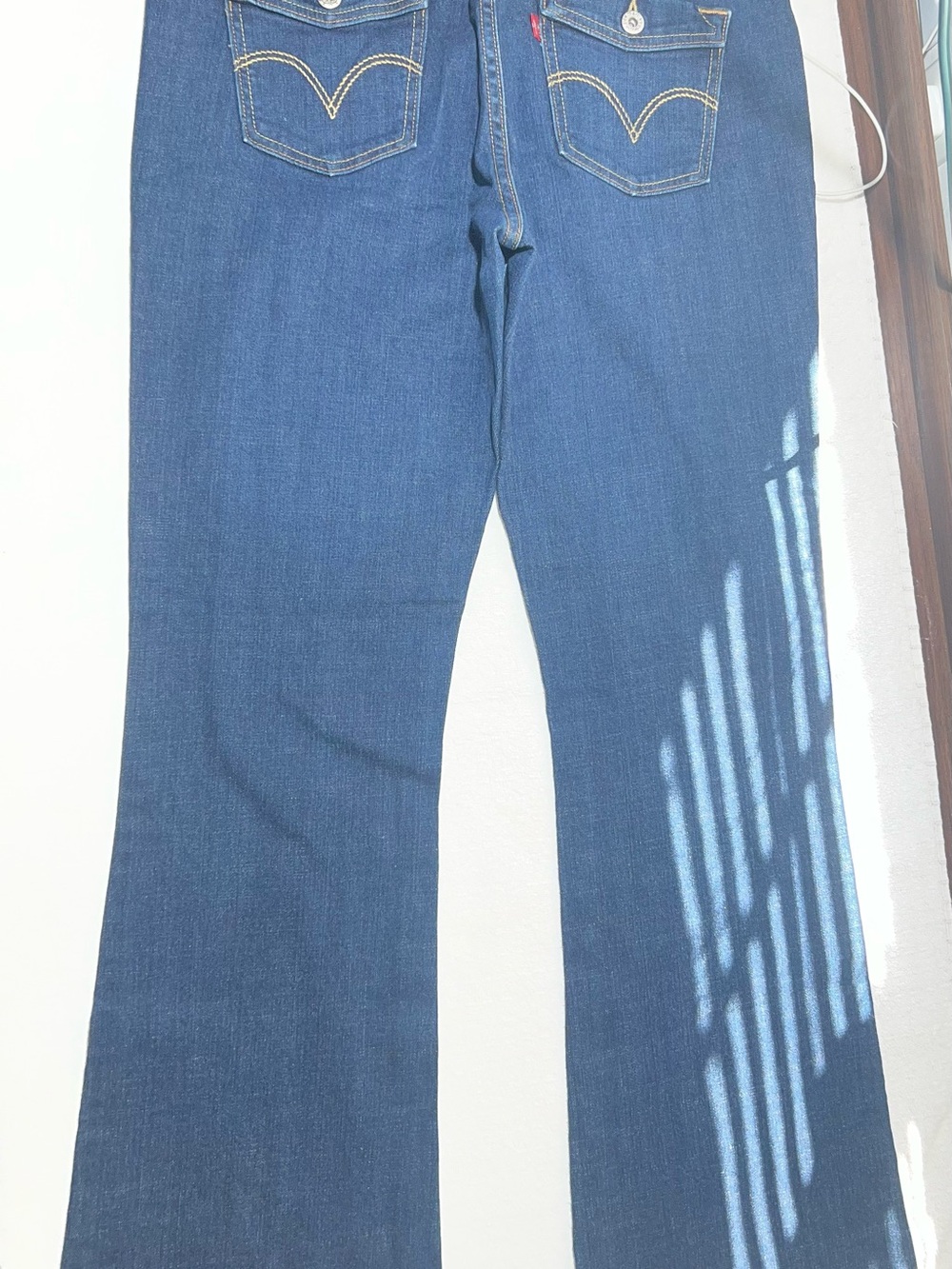 Women's Blue Denim Jeans - Classic High-Rise Flare